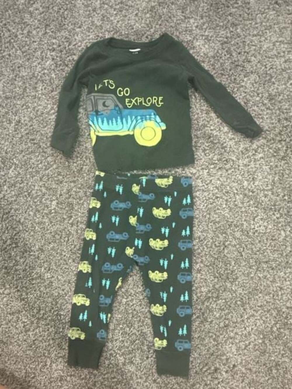 Old Navy Let's Go Explore Jeep Graphic Cotton Pajama Set